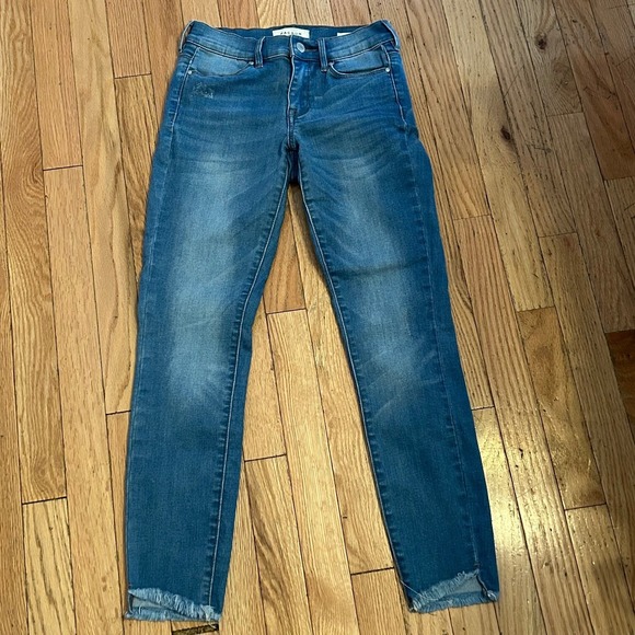 PacSun Denim - PacSun Jeans Womens 24 High Rise‎ Ankle Jeggings Raw Hem Distressed Boho Stretch